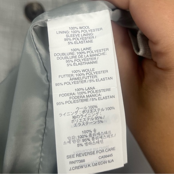 J. Crew Double-Breasted Blazer in Super 120s Wool grey size 8 - Picture 5 of 8